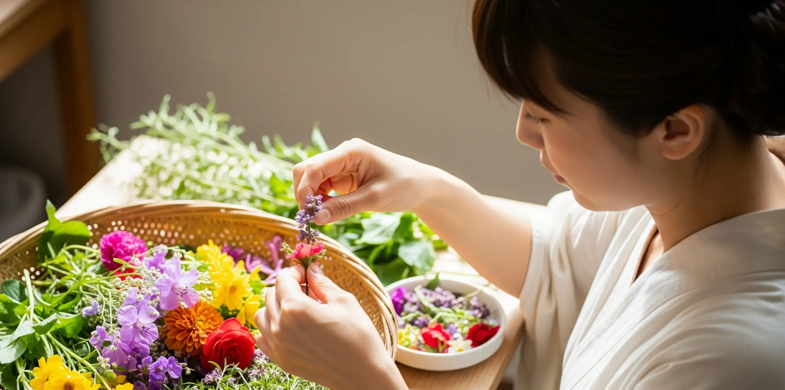 材料となるハーブや花の選び方