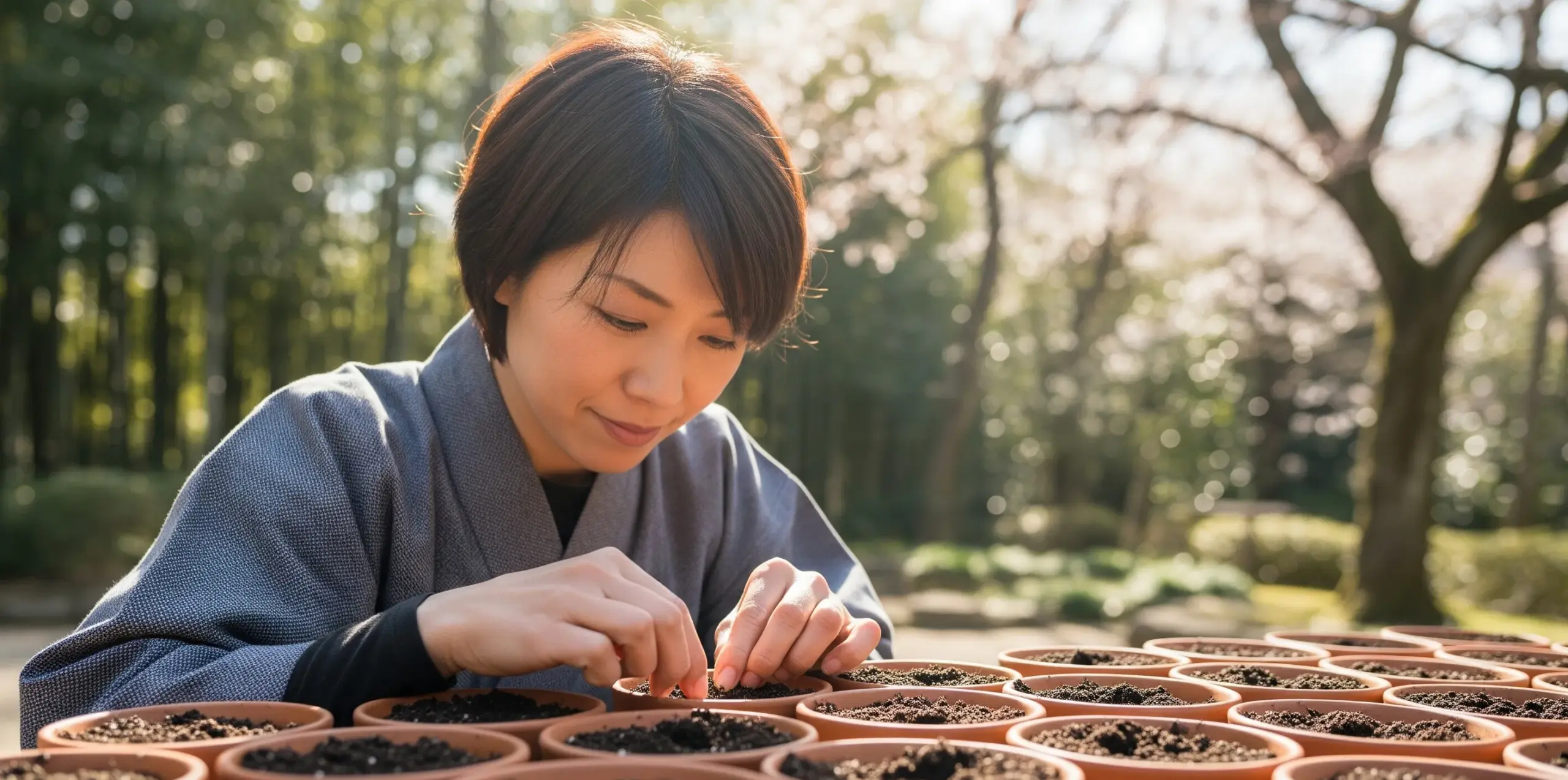 ポットで発芽させる手順