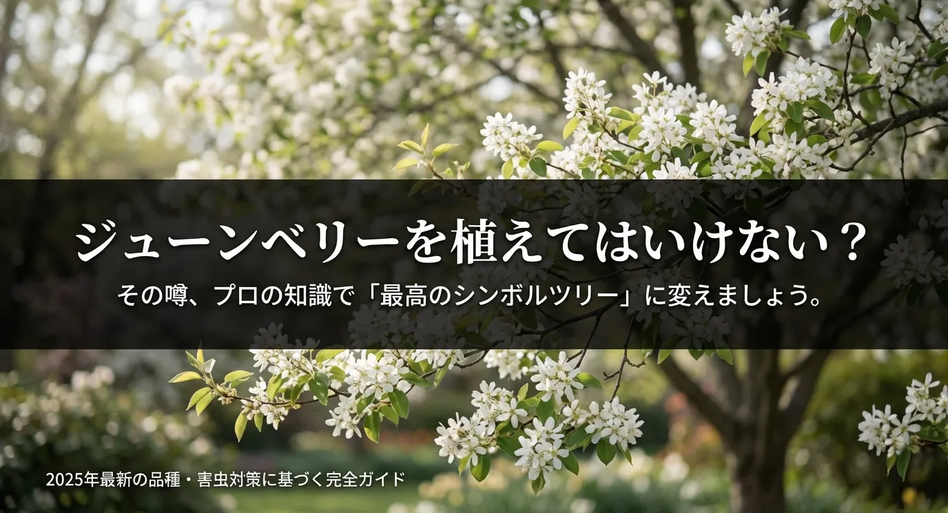 ジューンベリーのタイトルスライド。2025年最新の品種・害虫対策に基づく完全ガイド