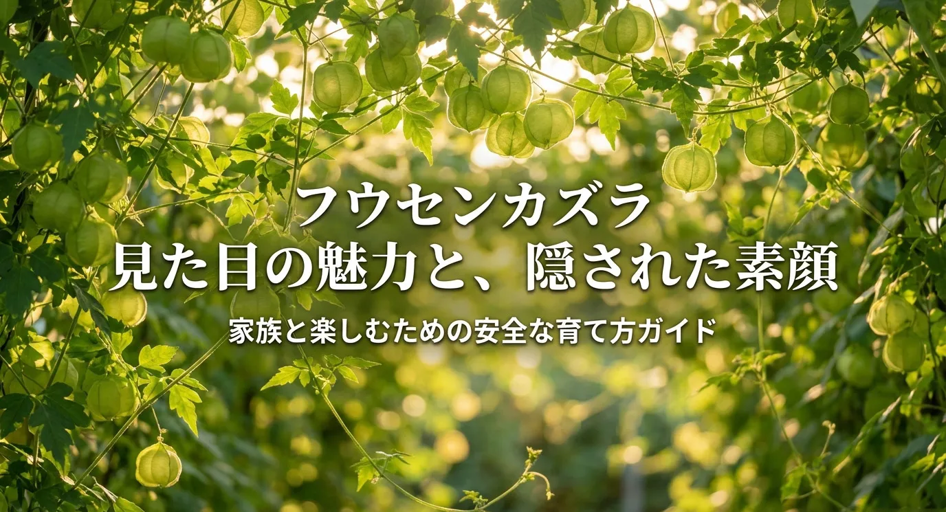 フウセンカズラの見ための魅力と隠された素顔、家族と楽しむための安全な育て方ガイドの表紙