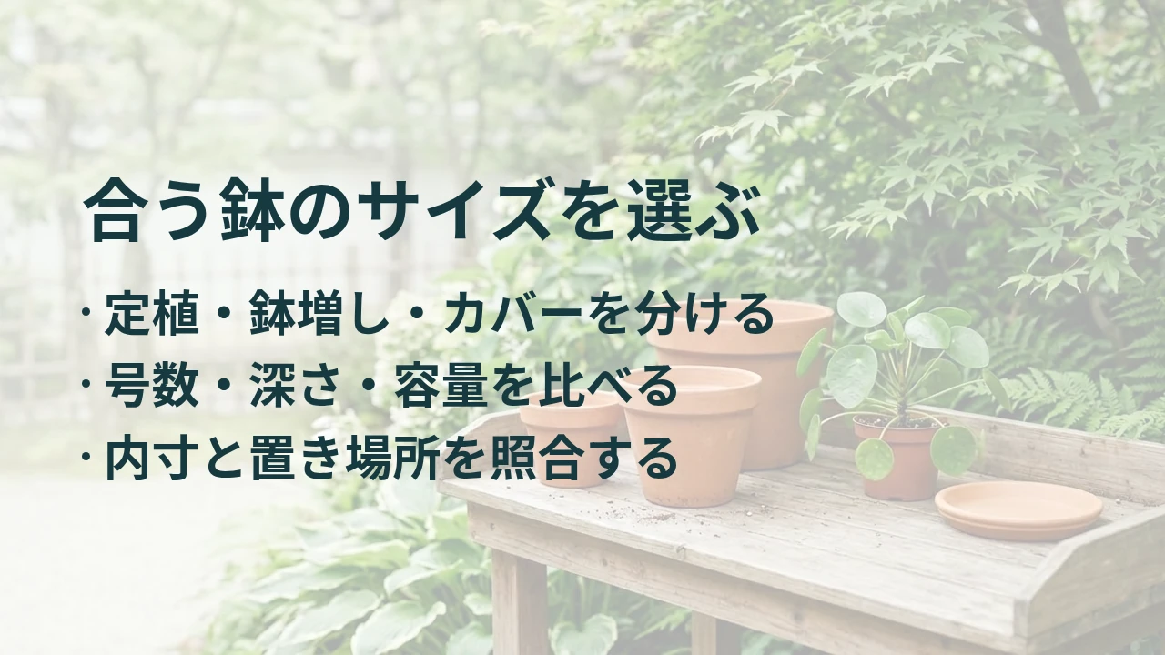 合う鉢のサイズを選ぶ